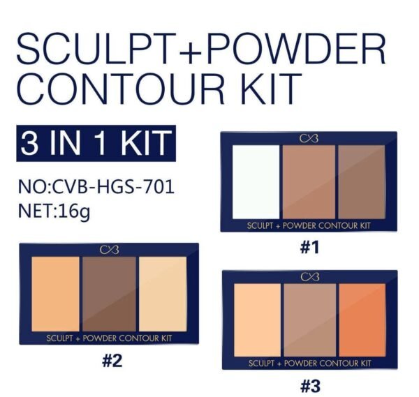 3 in 1 Powder Contour Kit
